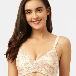 Inner Sense Beige Printed Maternity Bra image 1