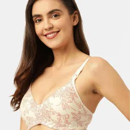 Inner Sense Beige Printed Maternity Bra image 3