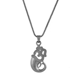 Voylla Black Eclipse Ganesha & Om Divine Pendant image 3