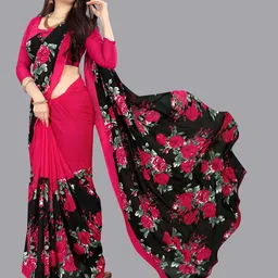 Moda Rapido Floral Printed Saree image 5