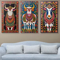 nestroots Black Canvas 3 Pcs Wall Living Room Rectangle Paintings Wall Art -23.62 x 1.21In-image-21