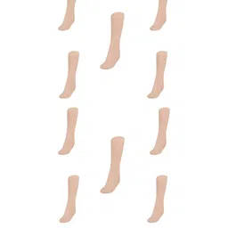 MUKHAKSH Boys Set Of 10 Solid Cotton Calf Length Socks image 3