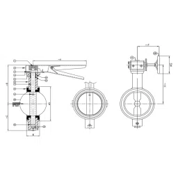 Leader 4 inch, 100 mm A Cast Iron Butterfly Valve, CI 095 image 2