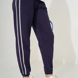 Ajile by Pantaloons Women Striped High-Rise Jogger Fit Trousers-image-8