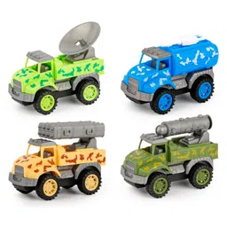 Fiddlerz Push And Go Combat Vehicle Toy Pack Of 4 - Multicolour-image-68