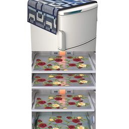Dakshya Industries Fridge Top Cover and Fridge Mat Combo Set of 5-picture-34