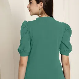 Tromko Women Pack of 2 Puff Sleeve Peplum Top image 2