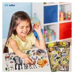FunBlast 3D Animal Figure Kawaii Stickers Set Pack of 2 Sheets image 2