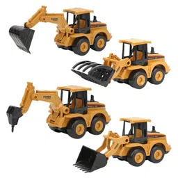 Sanjary Construction Truck Vehicles Model Engineering Truck Toy Pack of 4 -Color & Design May Vary image 4