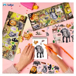FunBlast 3D Animal Figure Kawaii Stickers Set Pack of 2 Sheets image 4