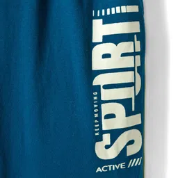 Taeko Single Jersey Knit Full Length Lounge Pant With Sport Print - Navy Blue image 4