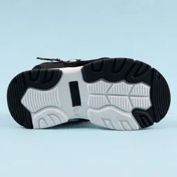 Cute Walk by Babyhug Sandals with Velcro Closure & 3D Applique - Black image 5