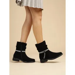Truffle Collection Black Embellished Boots image 1