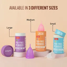 Sirona Reusable Menstrual Cup for Women with Medical Grade Silicone, FDA Approved - Small image 3