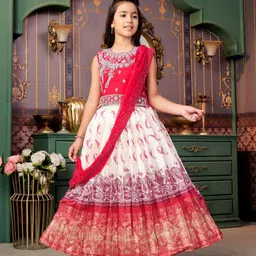 BAESD Girls Embroidered Sequinned Ready to Wear Lehenga & Blouse With Dupatta-picture-44