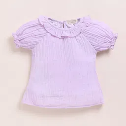COT & CANDY Girls Muslin Organic Cotton Top With Shorts image 5
