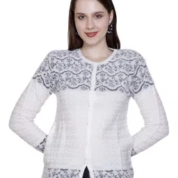 Chatanya Women Ethnic Motifs Self Design Cardigan-image-84