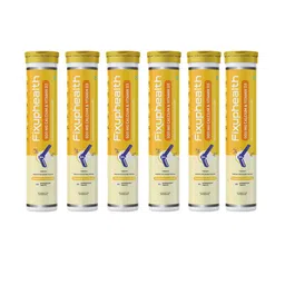 Fixuphealth Set Of 6 Calcium 500 mg & Vitamin D3 Effervescent Tablets - 74 g Each - Orange-image-21