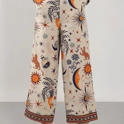 Vero Moda Women Printed Straight Fit High-Rise Culottes Trousers-picture-36