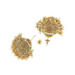 FEMMIBELLA Gold- Plated Stones Studded & Beaded Jewellery Set image 5