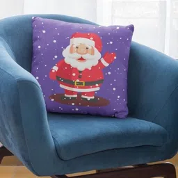 THEYAYACAFE Violet & Red Graphic Printed Square Shaped Cushion Cover image 1