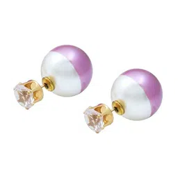 MEMOIR Gold-Plated Contemporary Studs Earrings-image-53