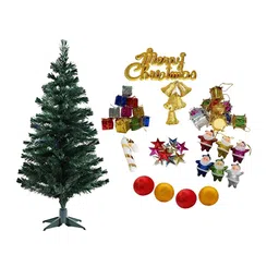 CraftVatika 88-Pcs Green Christmas Tree with Decoration Ornaments-image-66