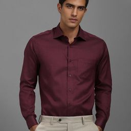 Louis Philippe Men Classic Fit Spread Collar Checked Cotton Formal Shirt-picture-16
