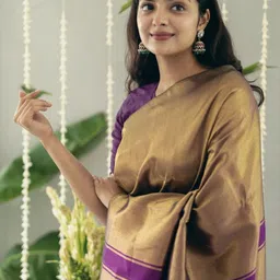 Moda Rapido Woven Design Zari Art Silk Handloom Banarasi Saree image 2