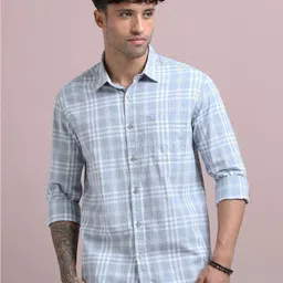 RIGS AND RAGS Checked Spread Collar Cotton Regular Fit Shirt-image-71