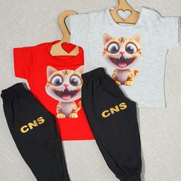 CRAZE N STITCH Boys Multi Cotton Solid Tshirts-picture-47