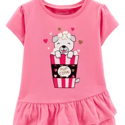 Carter's Glitter Pup Corn Ruffle Tee - Pink-image-47