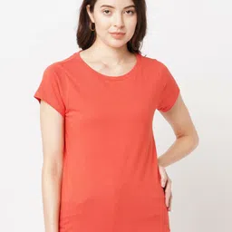Mast & Harbour Women V-Neck Pockets T-shirt-image-94