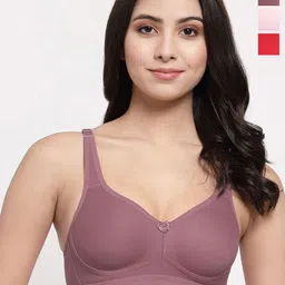 College Girl Pack Of 3 Underwired Full Coverage Lightly Padded Minimizer  Bra image 1