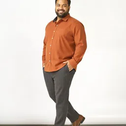 The Pant Project Men Checked Comfort Slim Fit Wrinkle Free Trousers-picture-27