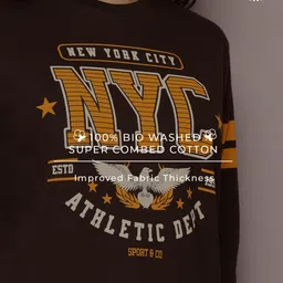 DILLINGER Typography Printed Drop-Shoulder Sleeves Pure Cotton T-shirt image 5