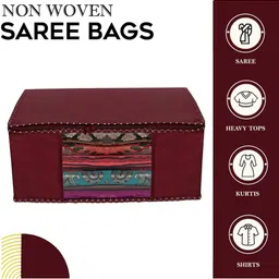 AMAK INC Maroon Fabric Multi-Utility Wardrobe Organisers image 4