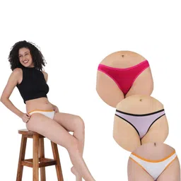 ORLIZEA Pack of 3 Women Low-Rise Cotton Blend Thongs-image-98