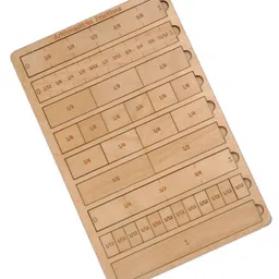 Ekoplay Fractions Wooden Puzzle Brown - 31 Pieces image 2