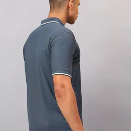 VECTOR X Men Solid Polo Collar T-shirt image 2