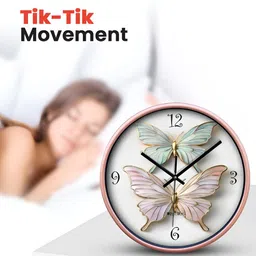 OLIVE TREE Copper-Toned & White Printed Contemporary Wall Clock image 4