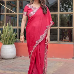 all about you Embroidered Pure Georgette Saree-picture-37