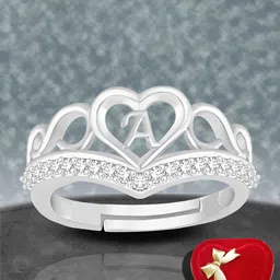 Lila Silver-Plated AD-Studded Adjustable Ring-picture-41