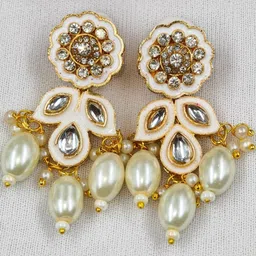 eeooaa Gold-Plated Brass Artificial Stones Jewellery Set image 2