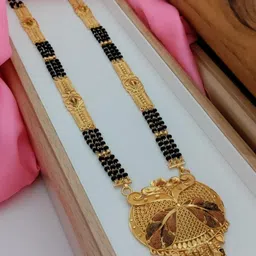 niva fashion Gold-Plated Artificial Beads Mangalsutra-picture-12