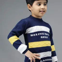 Anixa Boys Pack of 2 Striped Woollen Pullover image 3