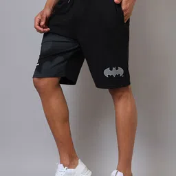 Free Authority Men Batman Printed Regular Fit Mid-Rise Shorts image 5