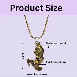 M Men Style Rhodium-Plated Contemporary Pendants with Chains image 5