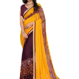 Moda Rapido Floral Printed Saree With Unstiched Blouse Piece-picture-30