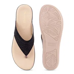 TRASE Women Solid Slip-On T-Strap Flats with Bows image 2